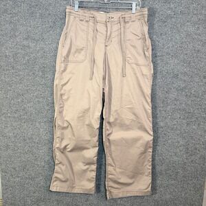 Hollister Pants Womens Medium Long Cargo Supper Baggy Low Rise Khaki